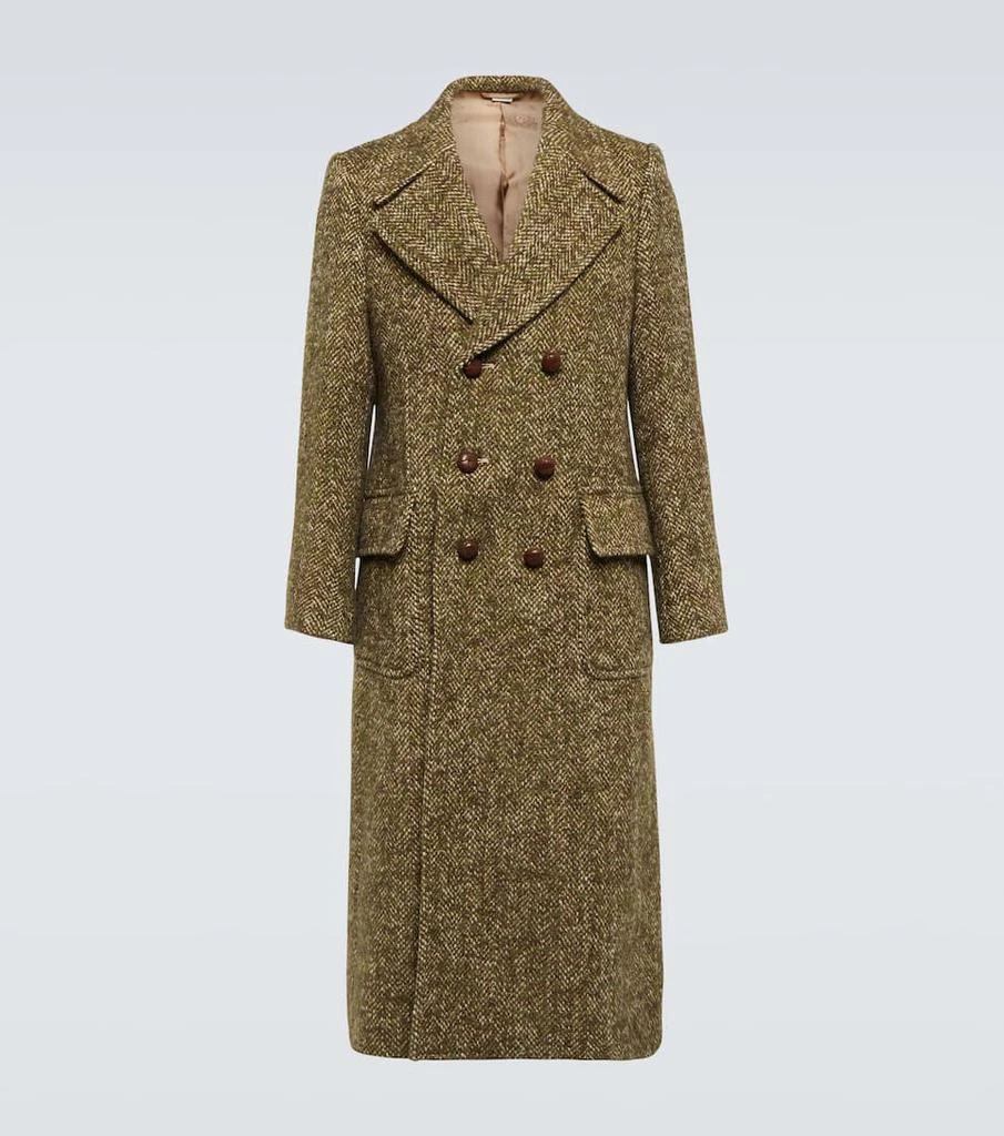 商品Gucci|Herringbone wool-blend coat,价格¥35124,第1张图片