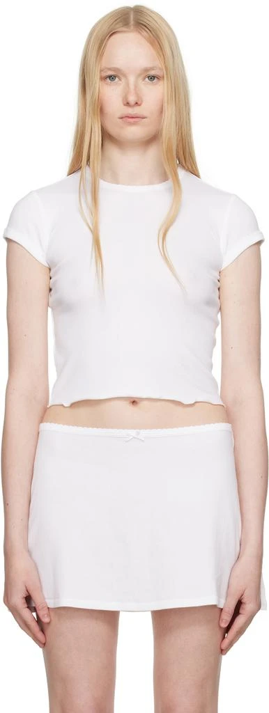 商品SKIMS|White Drop Needle Pointelle Baby T-shirt,价格¥489,第1张图片