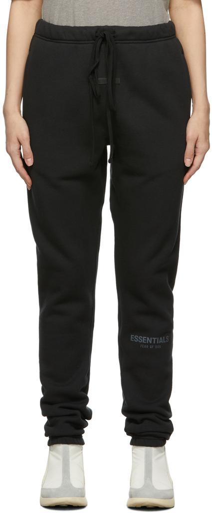 商品Essentials|男女同款 黑色棉质休闲裤,价格¥672,第1张图片