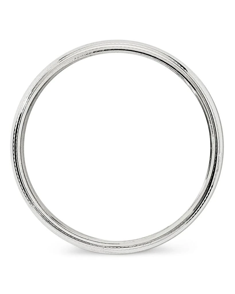 Men's 4mm Half Round Milgrain Band 14K White Gold 商品
