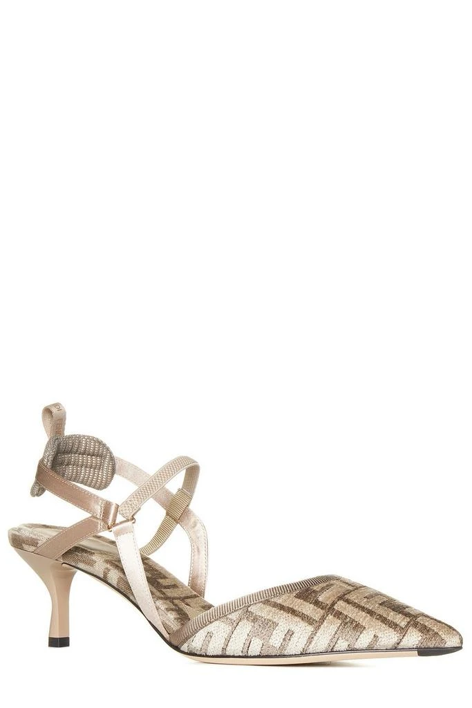 商品Fendi|Fendi Monogram Jacquard Slingback Pumps,价格¥6503,第2张图片详细描述
