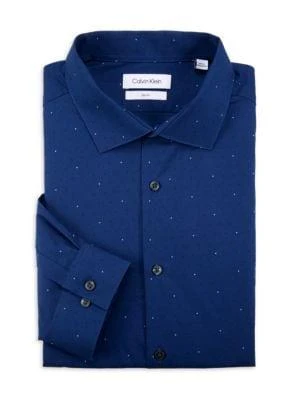 商品Calvin Klein|Slim Fit Micro Dot Dress Shirt,价格¥226,第1张图片