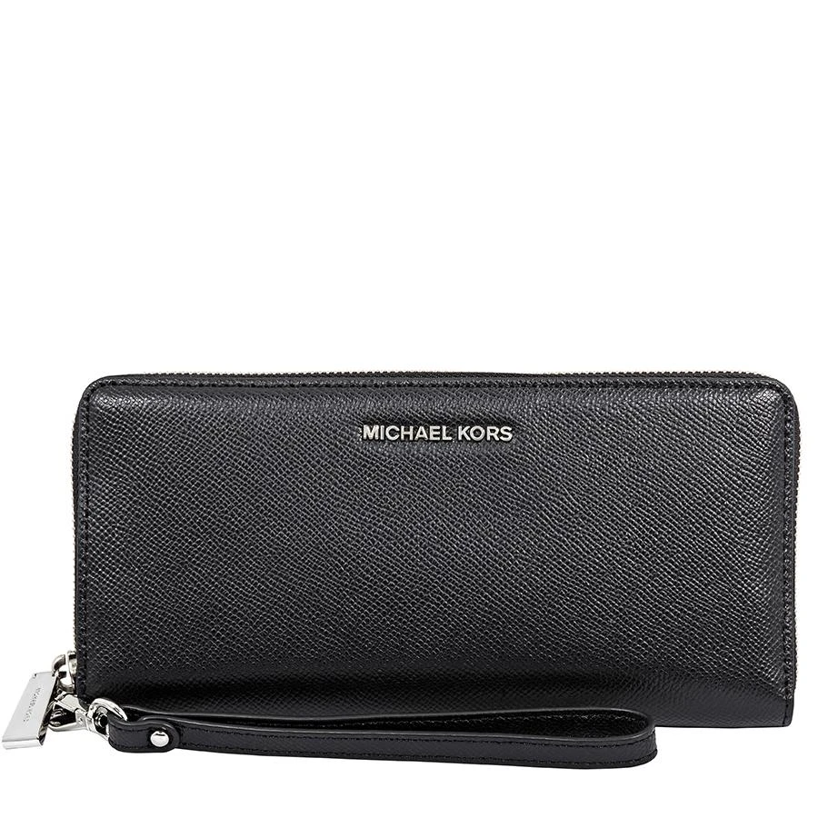 商品Michael Kors|Jet Set Travel Leather Continental Wallet- Black,价格¥743,第1张图片