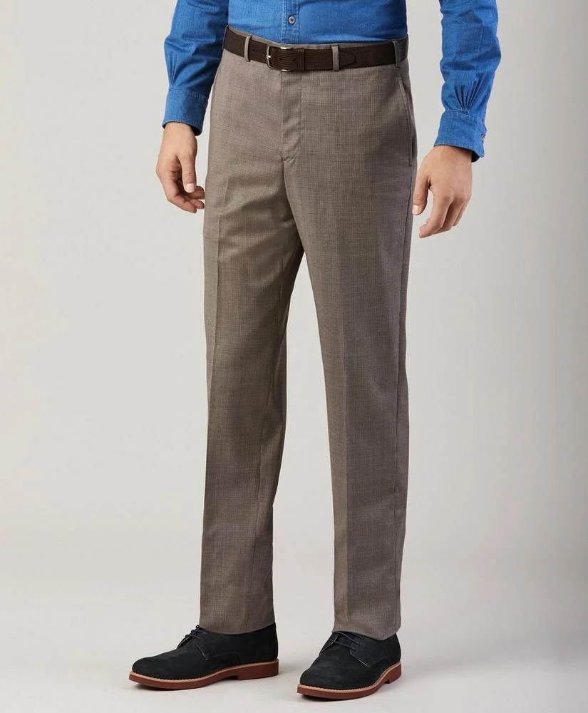 商品Brooks Brothers|Brooks Brothers Flex Regent-Fit Mini-Houndstooth Wool Trousers,价格¥985,第3张图片详细描述