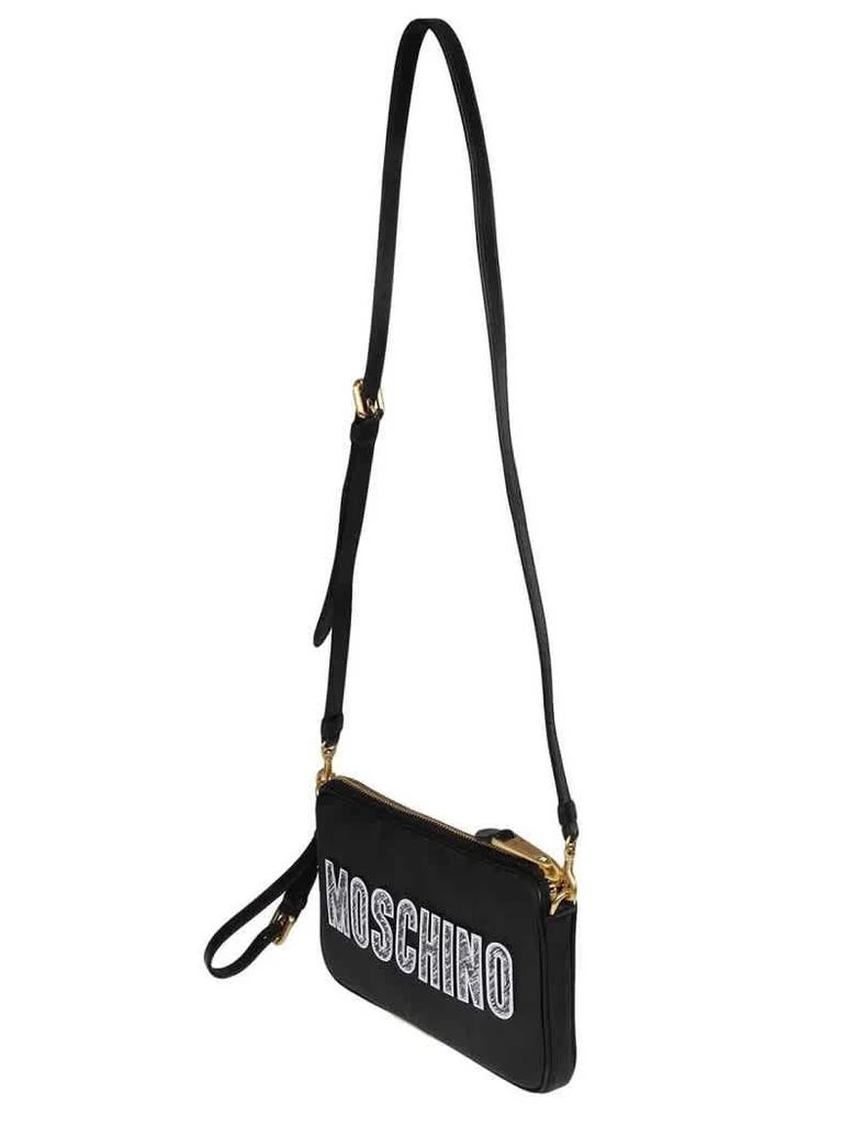 商品Moschino|Moschino Ladies Teddy Black Leather Shoulder Bag,价格¥2497,第2张图片详细描述