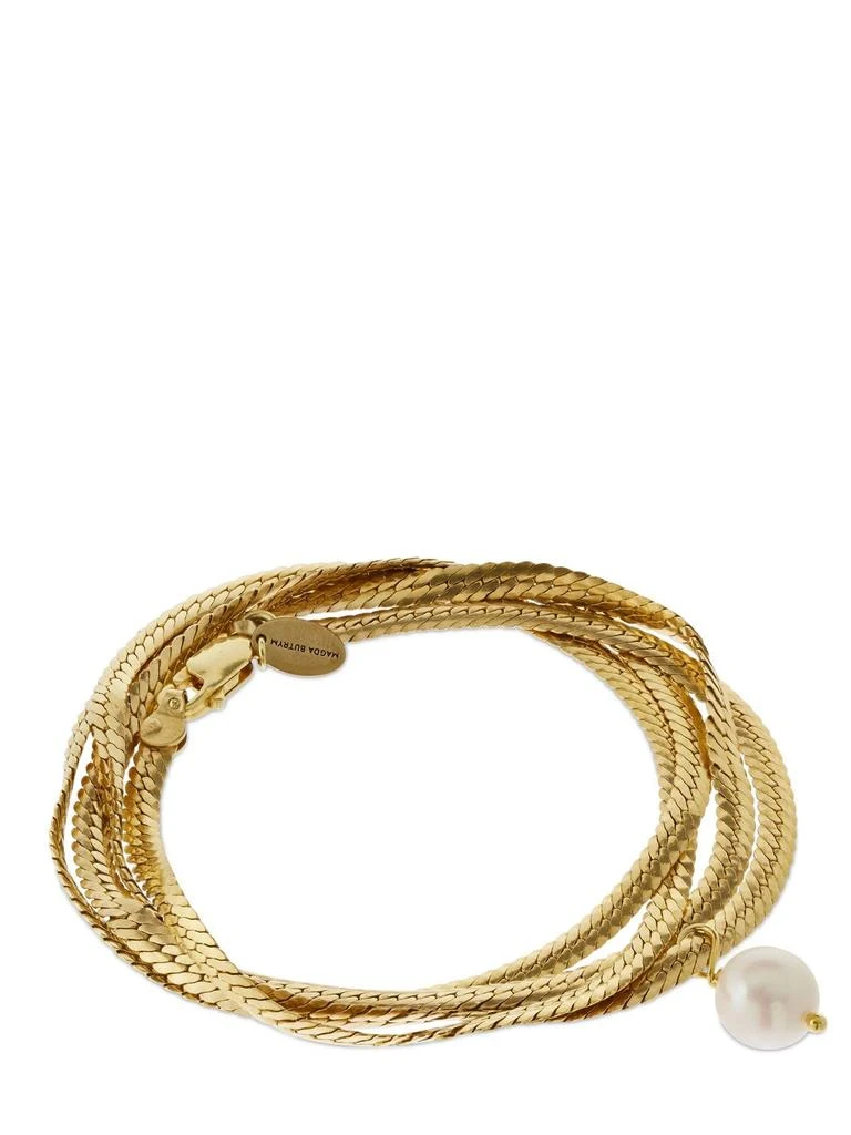 商品Magda Butrym|Triple Wire Chain Bracelet W/ Pearl,价格¥1953,第2张图片详细描述