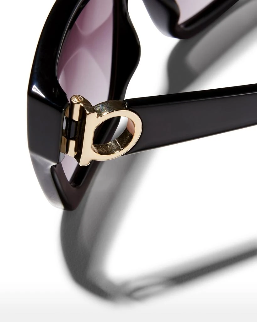 商品Salvatore Ferragamo|Rectangular Bio-Injected Plastic Sunglasses,价格¥2126,第5张图片详细描述