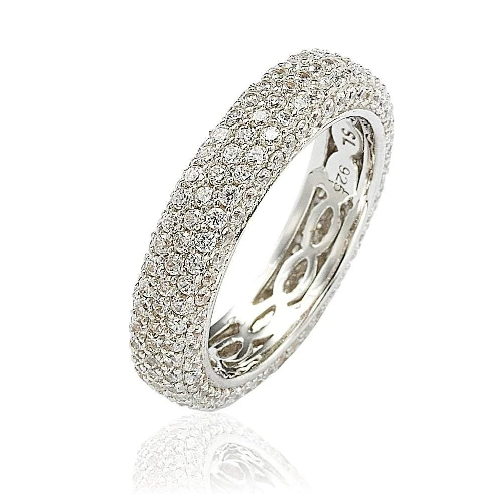 商品Suzy Levian|Sterling Silver Cubic Zirconia White Eternity Band,价格¥739,第1张图片