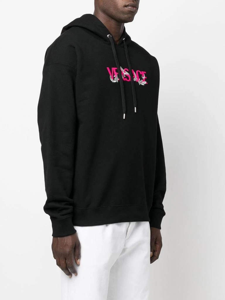 商品Versace|VERSACE - Logo Cotton Hoodie,价格¥5633,第5张图片详细描述