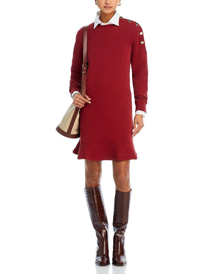 商品Derek Lam|Camden Button Sweatshirt Dress,价格¥1526,第2张图片详细描述