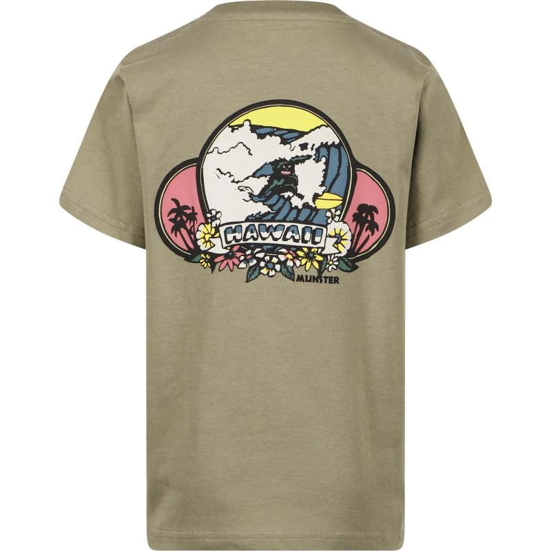 商品Munster|Surf hawaii logo t shirt in olive green,价格¥423,第2张图片详细描述