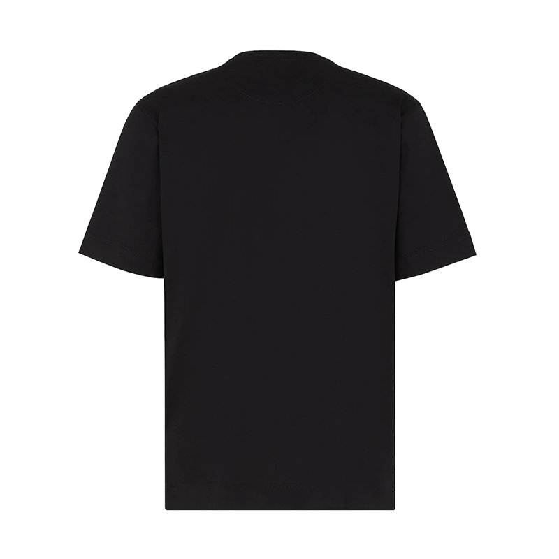 【预售3-7天】FENDI/芬迪 22年早春新款 男士黑色纯棉浮雕FF Logo图案短袖T恤FY0936AIU7F0QA1商品第2张图片规格展示