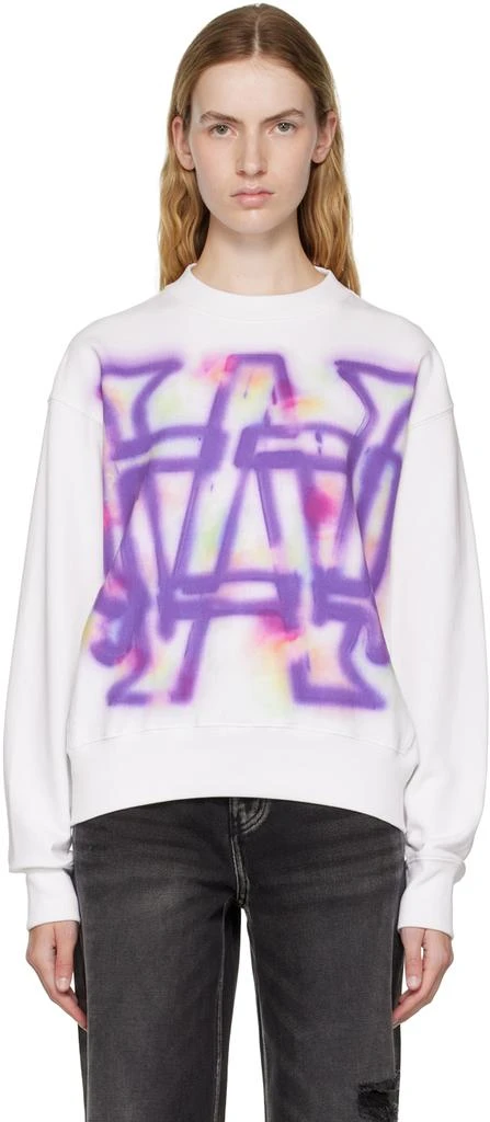 商品We11done|White Rainbow Symbol Sweatshirt,价格¥1216,第1张图片