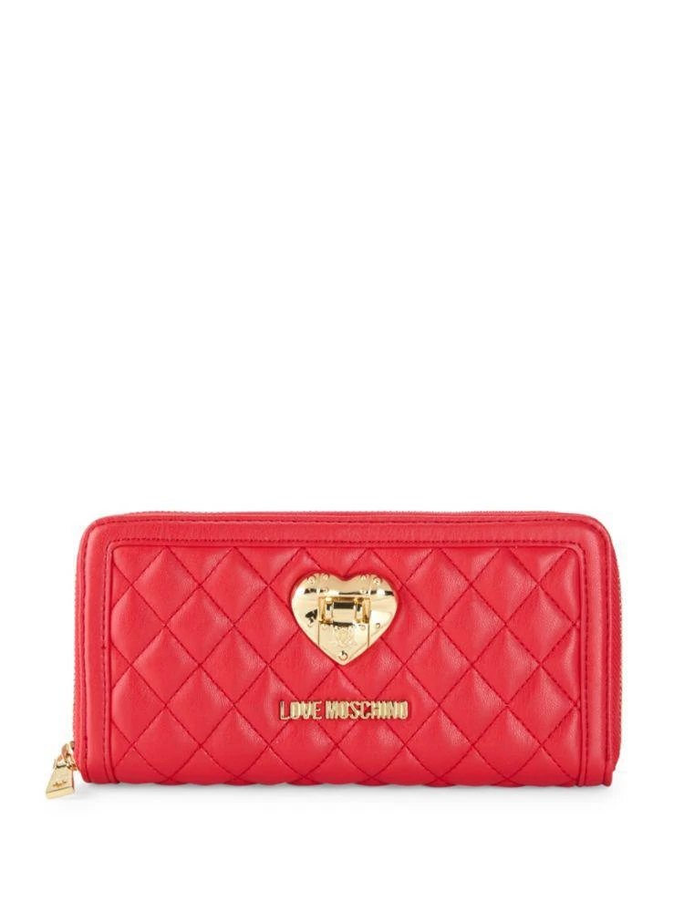 商品Moschino|Quilted Faux Leather Continental Wallet,价格¥629,第1张图片