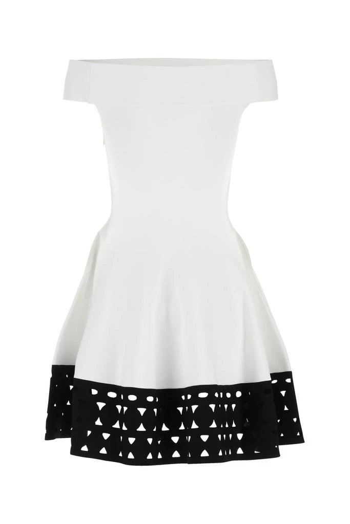 商品Alexander McQueen|White stretch viscose blend mini dress,价格¥16108,第1张图片