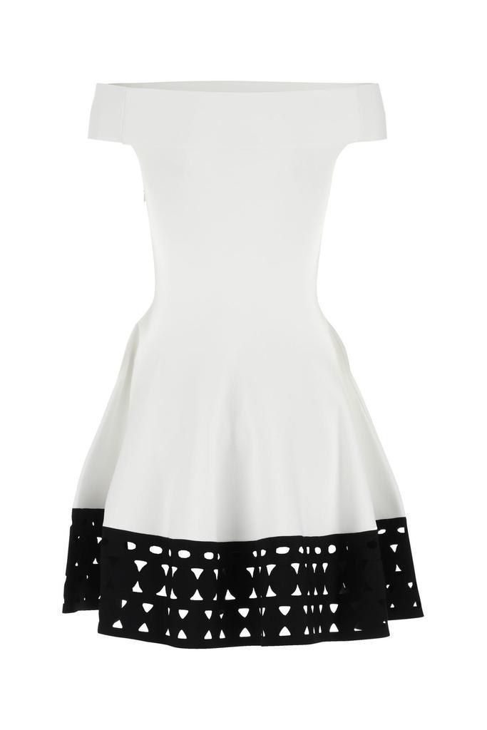 商品Alexander McQueen|White stretch viscose blend mini dress,价格¥24222,第1张图片