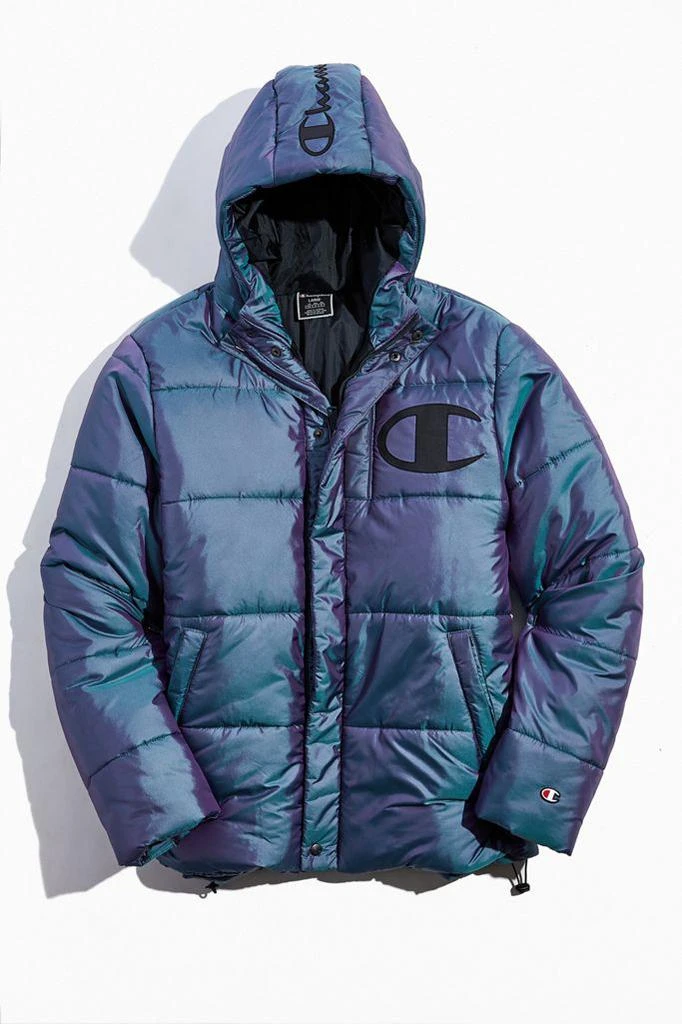 商品CHAMPION|Champion UO Exclusive Iridescent Puffer Jacket ,价格¥454,第1张图片