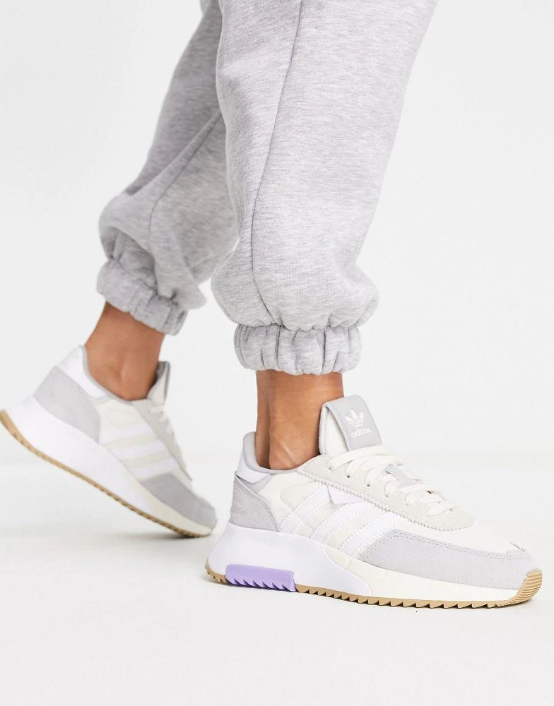商品Adidas|adidas Originals Retropy F2 trainers in off white with grey and lilac details,价格¥682,第1张图片