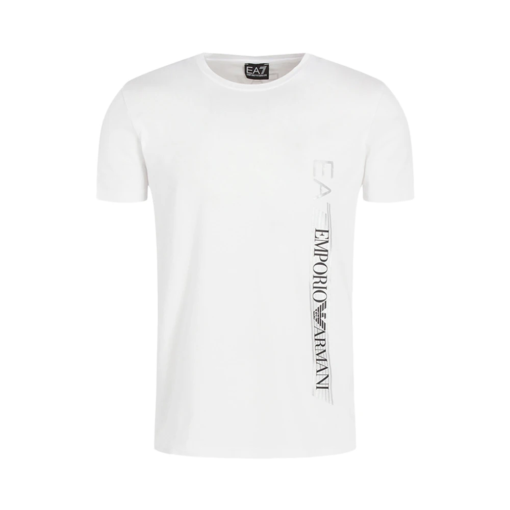 商品[国内直发] Emporio Armani|EMPORIO ARMANI 安普里奥·阿玛尼 纯色字母侧边印花白色短袖男士T恤 3HPT08-PJ03Z-1100,价格¥449,第1张图片