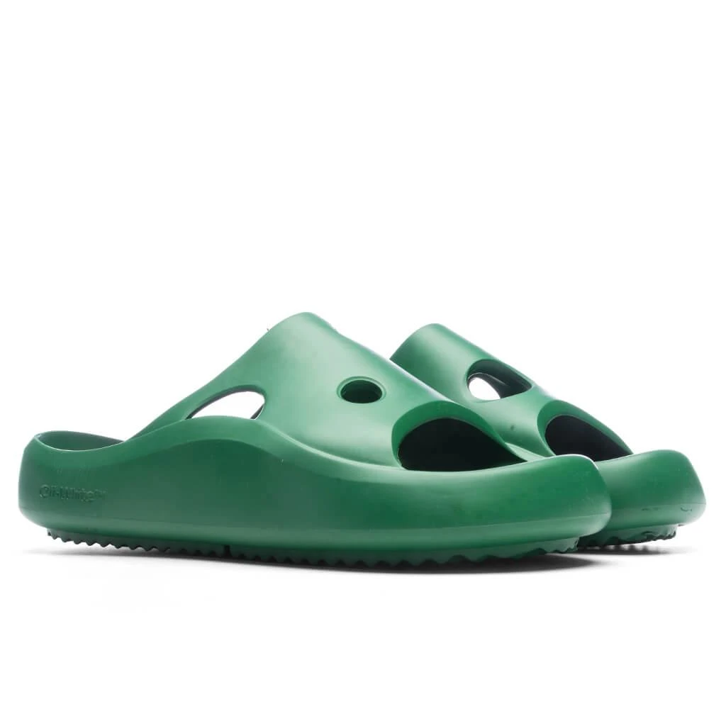 商品Off-White|Meteor Rubber Slider - Green/Green,价格¥2304,第2张图片详细描述