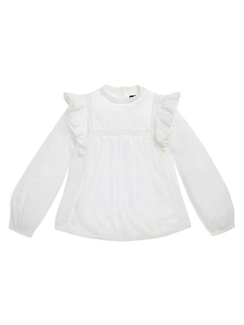 商品Ralph Lauren|Little Girl's & Girl's 60's Baptiste Ruffle Shirt,价格¥659-¥699,第1张图片