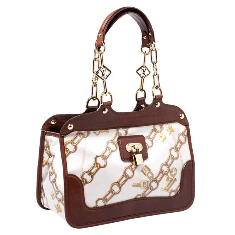商品[二手商品] Louis Vuitton|Louis Vuitton Brown/White Monogram Coated Canvas Linda Charms Bag,价格¥6855,第3张图片详细描述