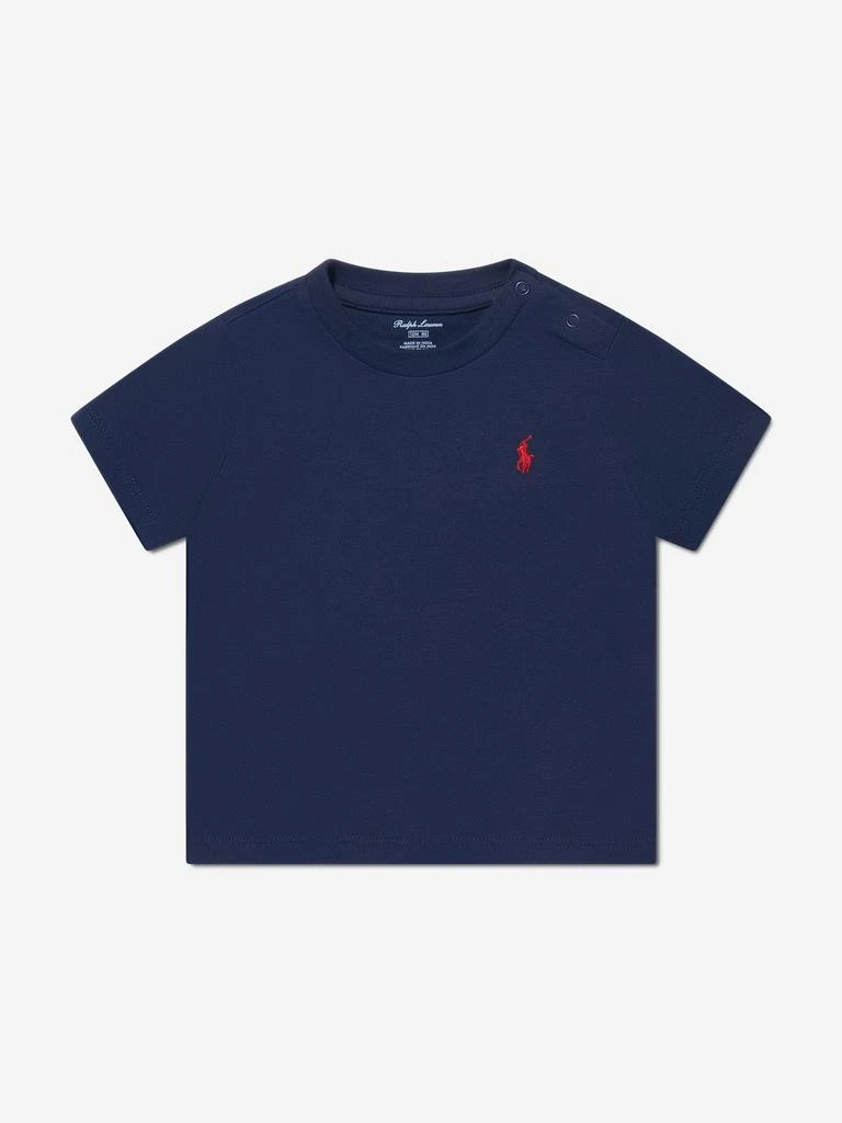 商品Ralph Lauren|Ralph Lauren Baby Boys Logo T-Shirt in Navy,价格¥356,第5张图片详细描述