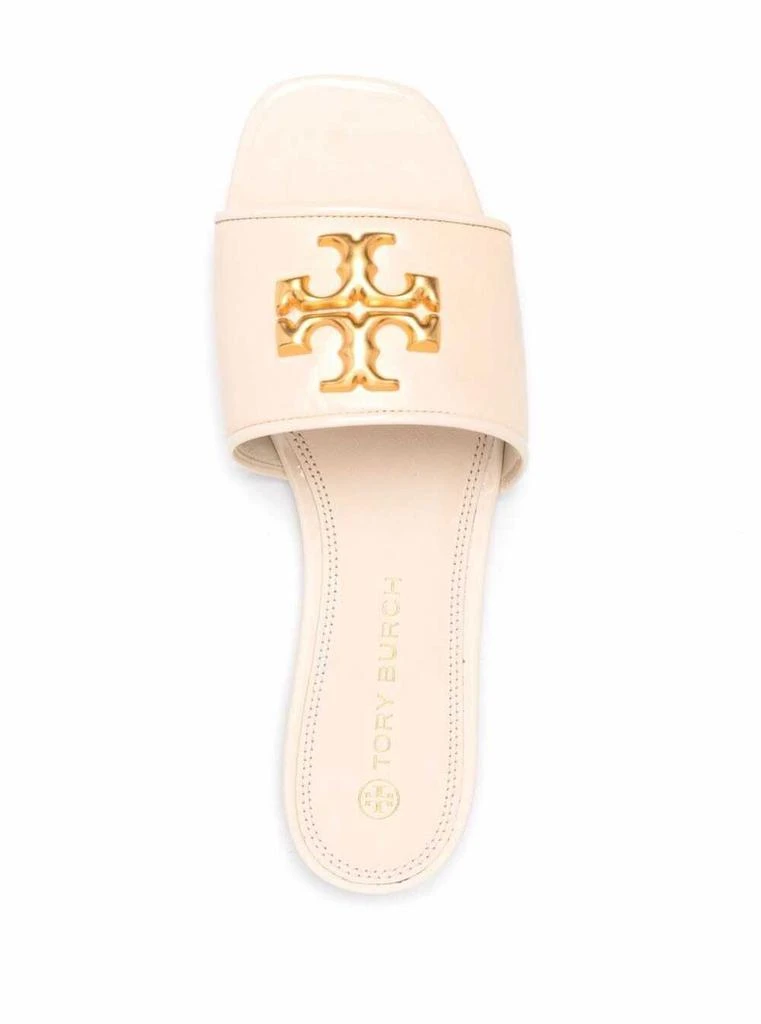 商品Tory Burch|Tory Burch Woman's Eleonor Pink Leather Mules with Logo Buckle,价格¥1673,第4张图片详细描述