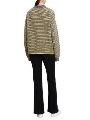 Plaited Two-Tone Cashmere Sweater商品第2张图片规格展示
