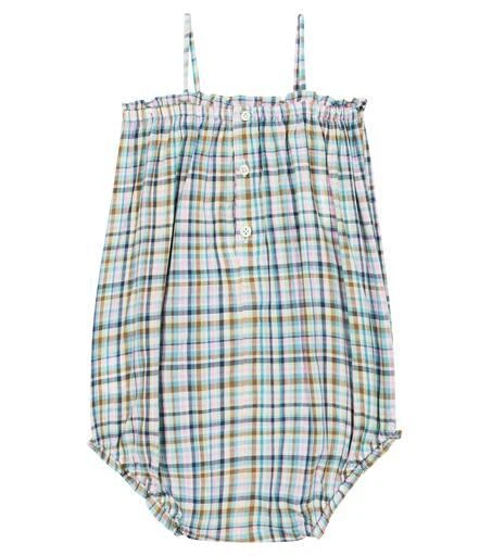 商品Bonpoint|Baby Nèfle checked cotton voile romper,价格¥751,第2张图片详细描述