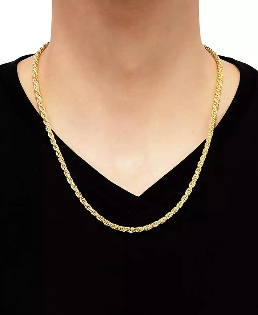 商品Macy's|Rope Link 22" Chain Necklace in Sterling Silver,价格¥1298,第2张图片详细描述