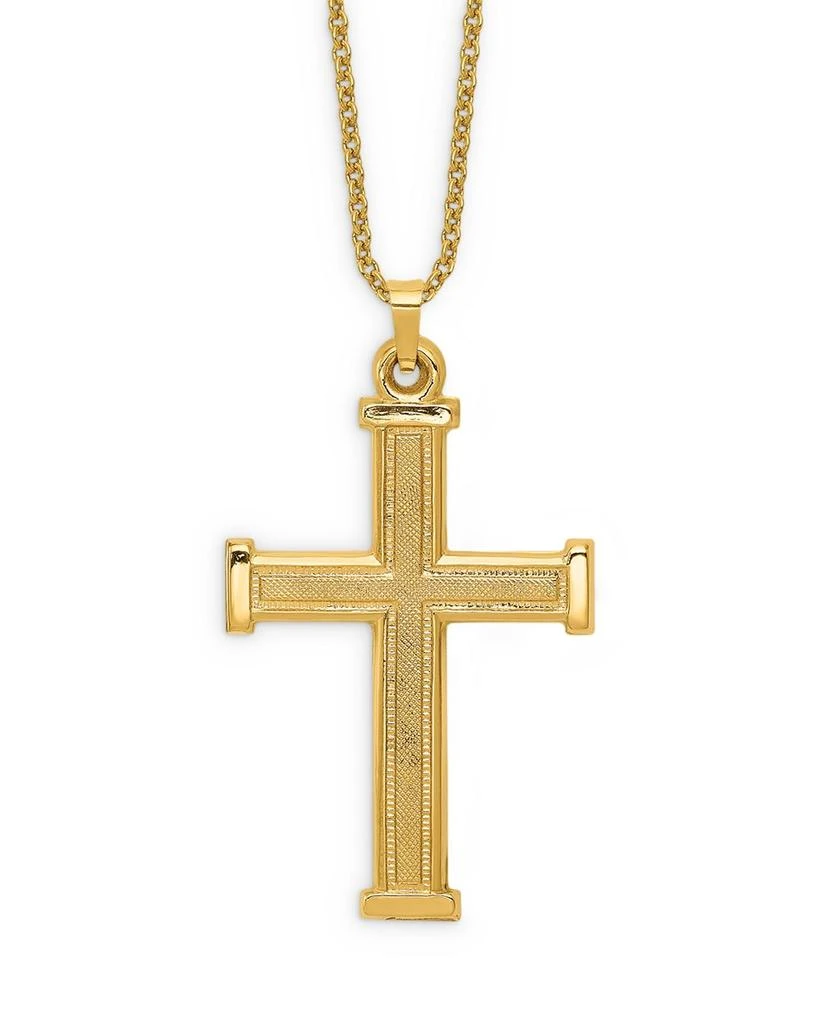 商品Bloomingdale's|Men's Latin Cross Pendant Necklace in 14K Yellow Gold, 20" - Exclusive,价格¥5102,第1张图片