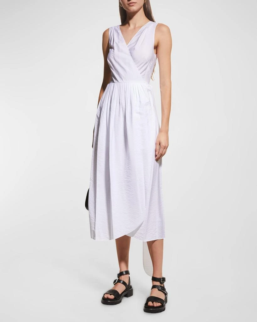 商品Vince|Sleeveless V-Neck Midi Wrap Dress,价格¥1140,第1张图片