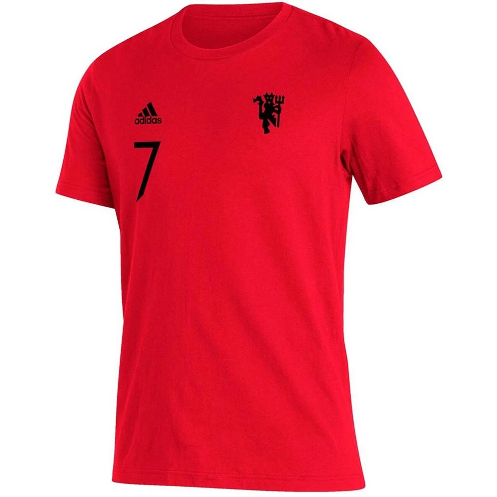 商品Adidas|Men's Cristiano Ronaldo Red Manchester United Name and Number Amplifier T-shirt,价格¥180,第2张图片详细描述