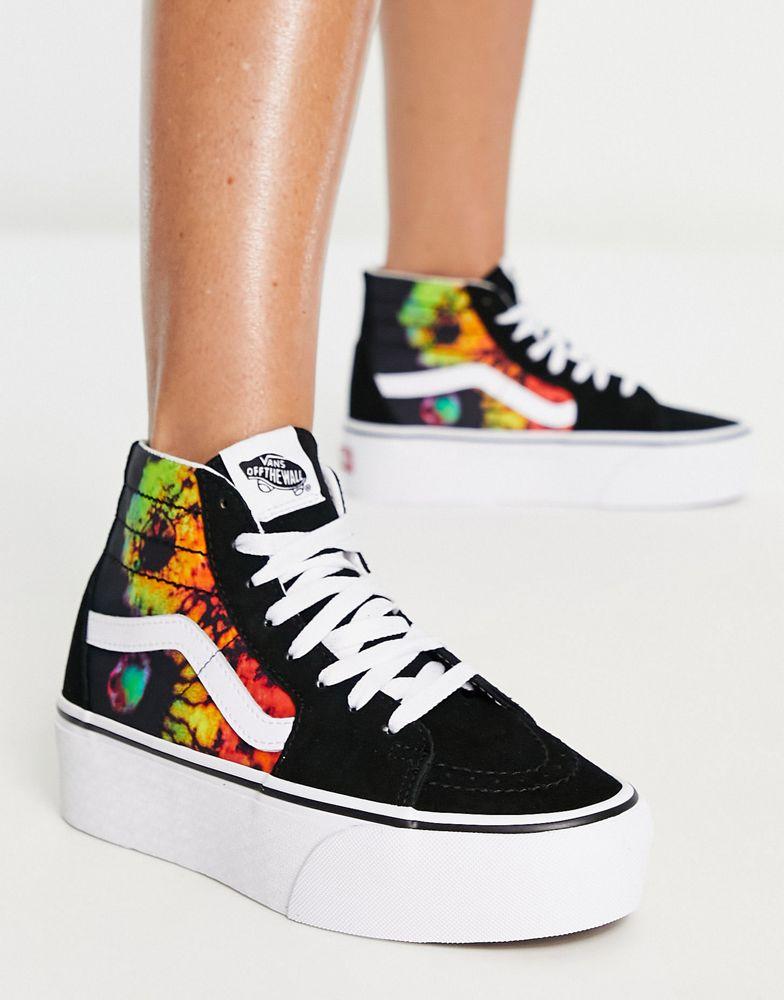 Vans SK8-Hi tapered stackform tie dye trainers in multi商品第4张图片规格展示