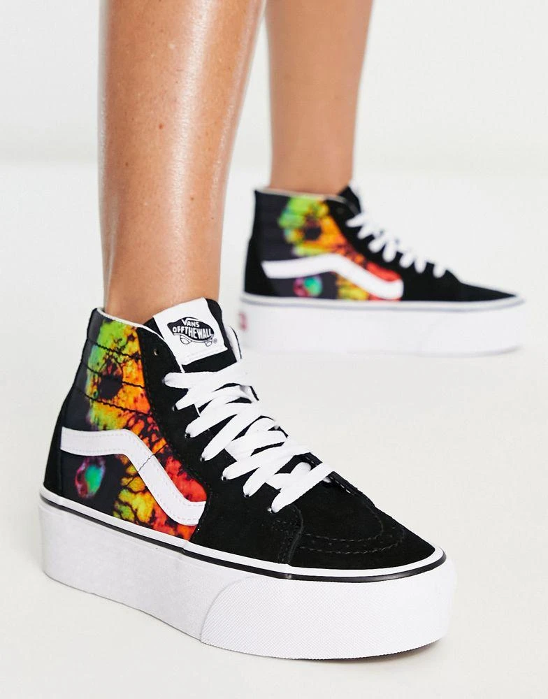 商品Vans|Vans SK8-Hi tapered stackform tie dye trainers in multi,价格¥387,第4张图片详细描述