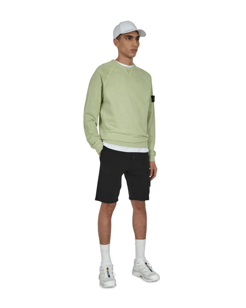 商品Stone Island|Garment Dyed 'OLD' Effect Crewneck Sweatshirt Green,价格¥1202,第4张图片详细描述