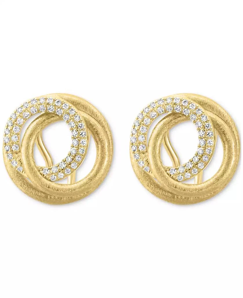 商品Effy|EFFY® Diamond Spiral Statement Earrings (3/8 ct. t.w.) in 14k Gold,价格¥17533,第3张图片详细描述