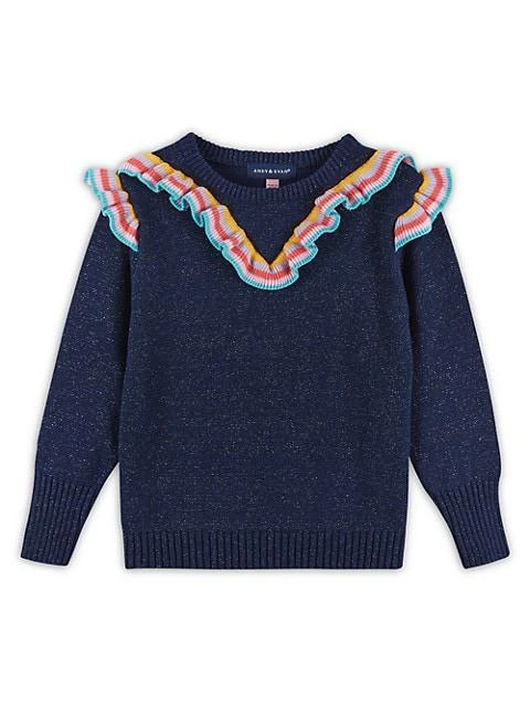 商品Andy & Evan|Little Girl's & Girl's Varsity Ruffled Sweater & Leggings Set,价格¥450,第3张图片详细描述