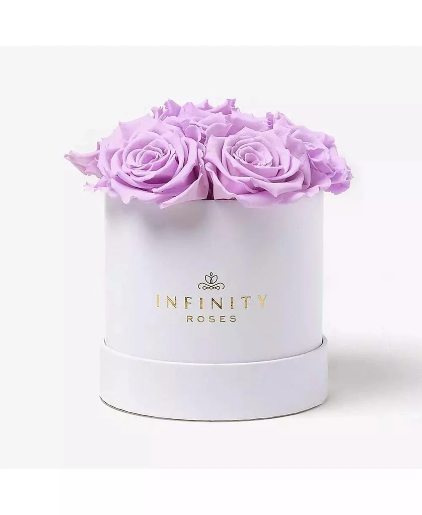 商品Infinity Roses|Round Box of 7 Lavender Real Roses Preserved To Last Over A Year,价格¥1009,第1张图片