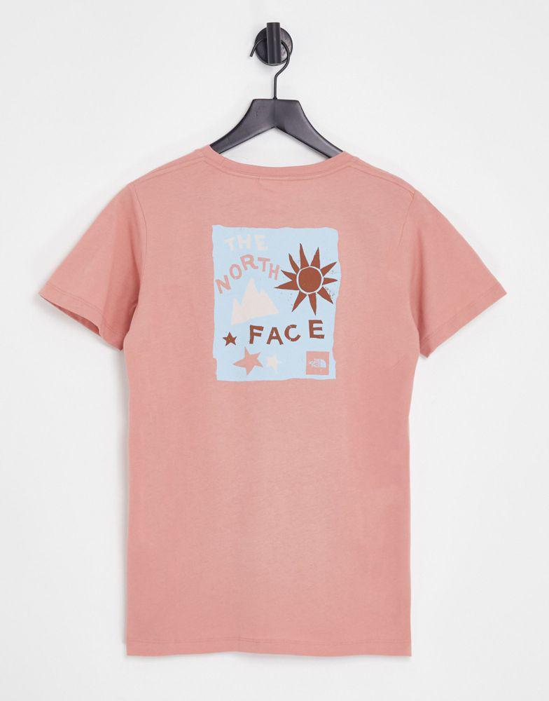 商品The North Face|The North Face Sun and Stars t-shirt in pink Exclusive at ASOS,价格¥193,第1张图片