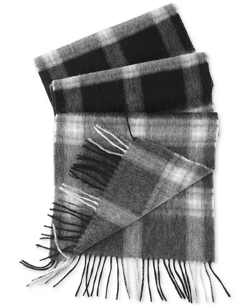 商品Club Room|Men's Maxwell  Plaid Cashmere Scarf, Created for Macy's,价格¥359,第2张图片详细描述