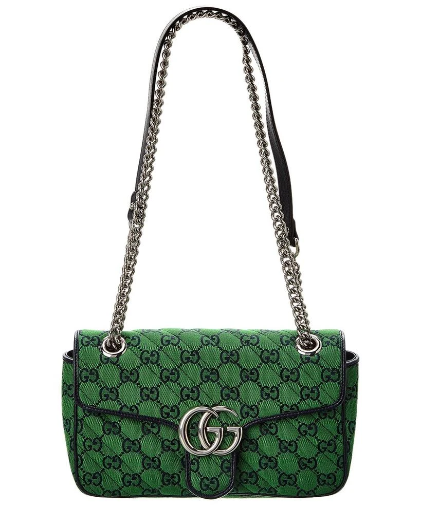 商品Gucci|Gucci GG Marmont Small GG Canvas & Leather Shoulder Bag,价格¥11180,第1张图片