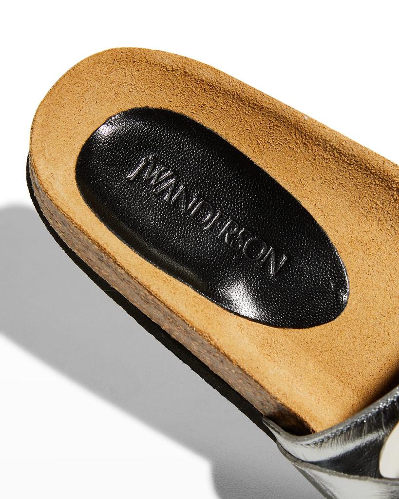 Chunky Leather Chain Slide Sandals商品第4张图片规格展示