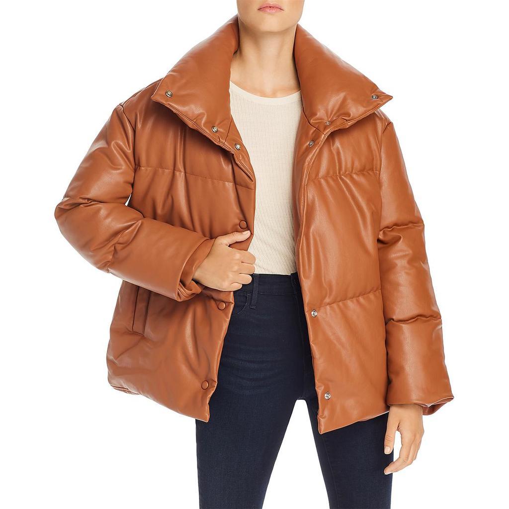商品Bagatelle|Bagatelle Womens Winter Faux Leather Puffer Coat,价格¥147-¥383,第5张图片详细描述