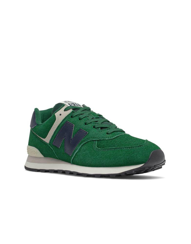 New Balance 574 trainers in green and navy商品第2张图片规格展示