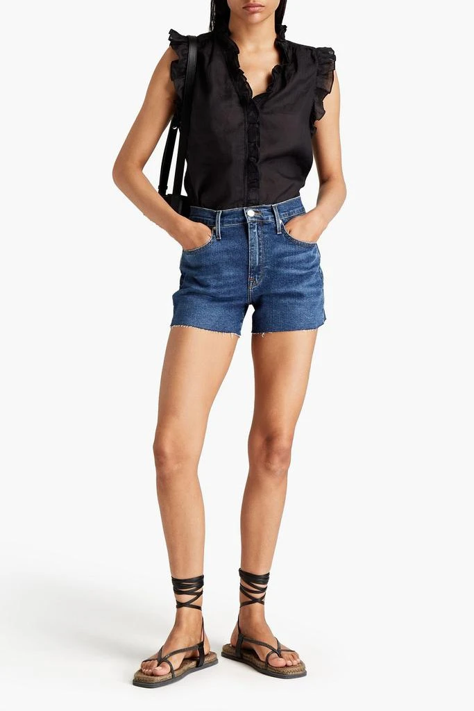 商品FRAME|Le Brigette frayed denim shorts,价格¥817,第4张图片详细描述