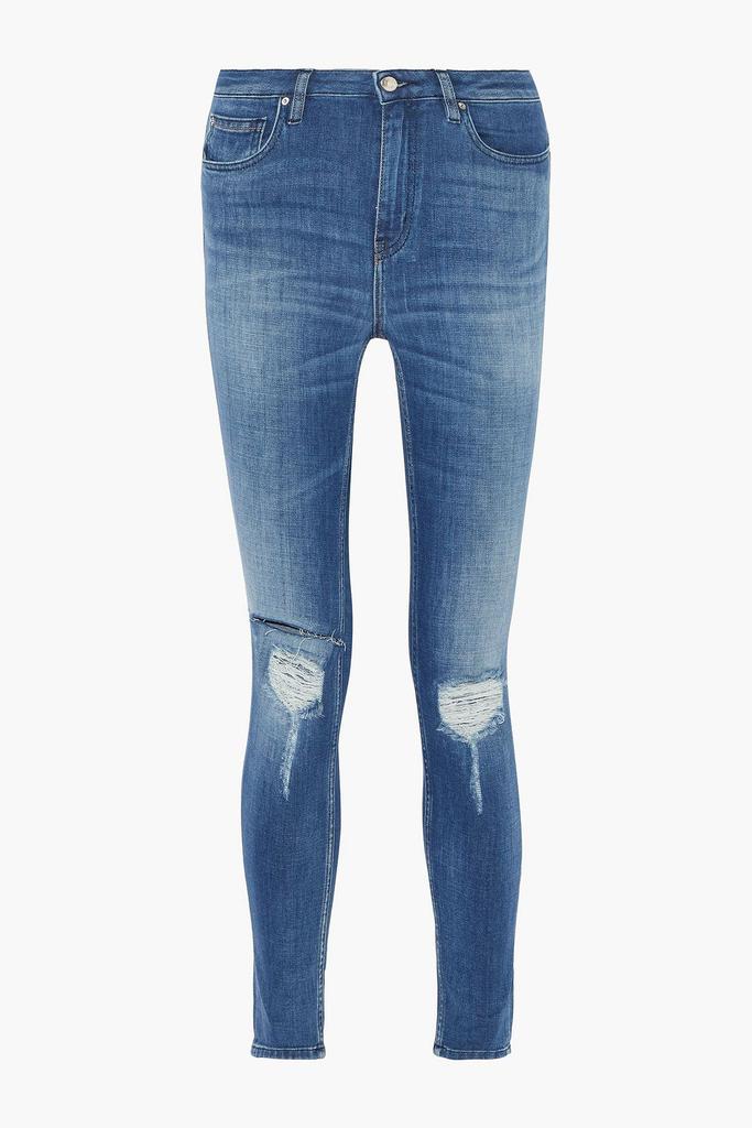 Nevada distressed high-rise skinny jeans商品第1张图片规格展示
