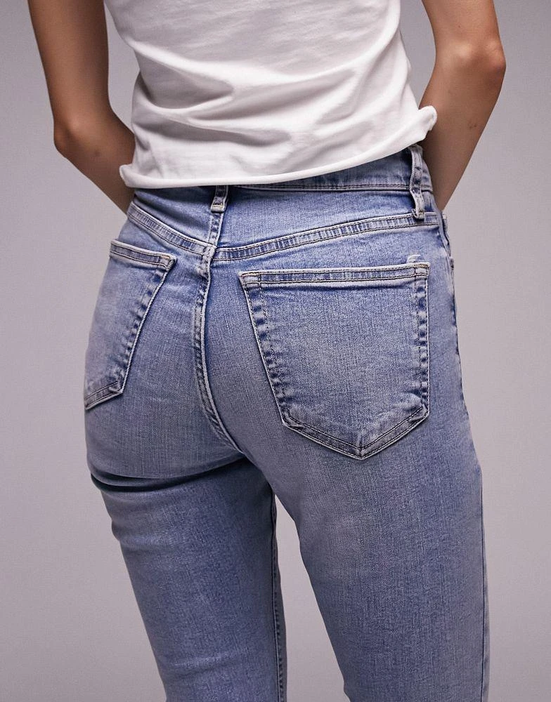 商品Topshop|Topshop Petite high rise Jamie jeans in bleach,价格¥158,第2张图片详细描述