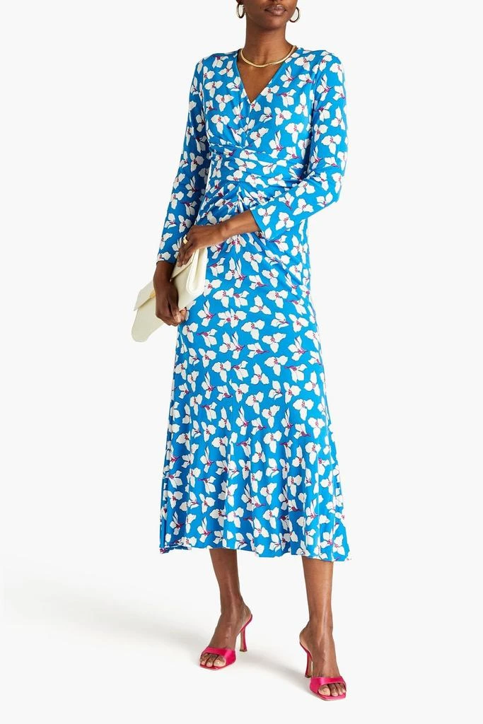 商品Diane von Furstenberg|Timmy ruched floral-print jersey midi dress,价格¥1832,第2张图片详细描述